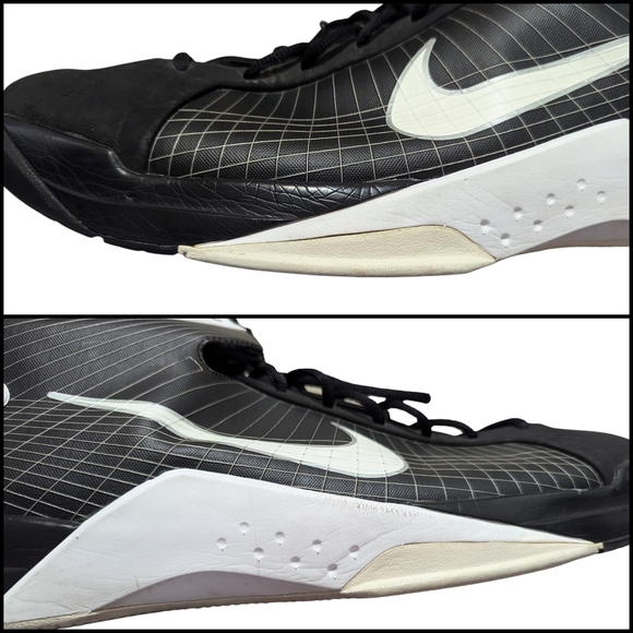 Nike '08 Hyperdunks Men's Size 18 Black/White Suede Mesh Athletic High-Tops - Picture 6 of 16